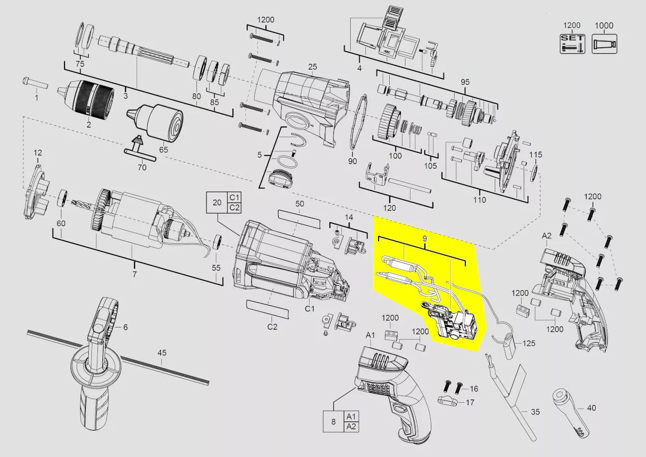 Interrupteur variateur réf. 4931436608 AEG